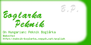 boglarka peknik business card