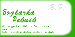 boglarka peknik business card